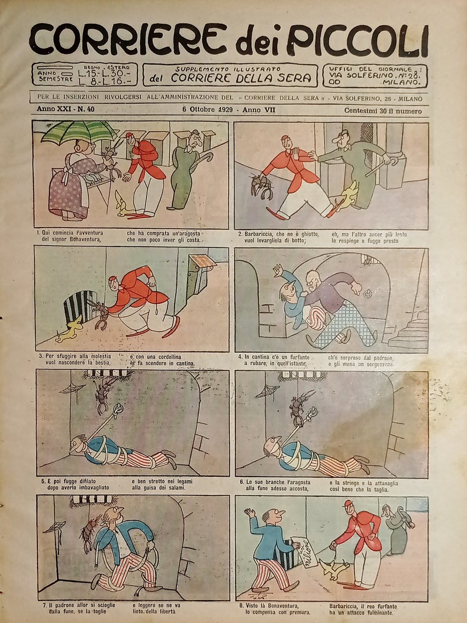 Libri Ragazzi - Corriere dei Piccoli N. 40 - 1929