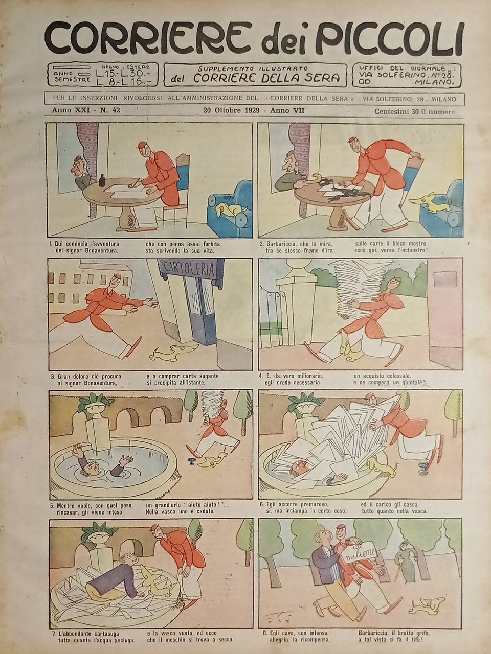 Libri Ragazzi - Corriere dei Piccoli N. 42 - 1929