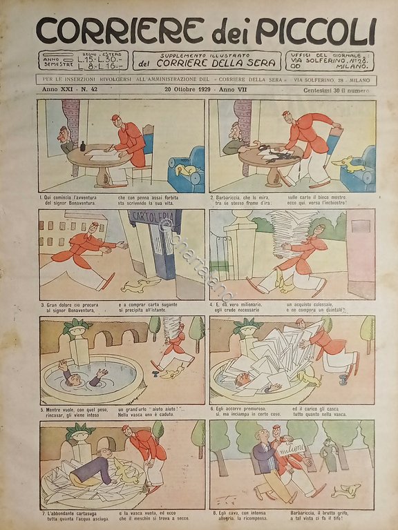 Libri Ragazzi - Corriere dei Piccoli N. 42 - 1929