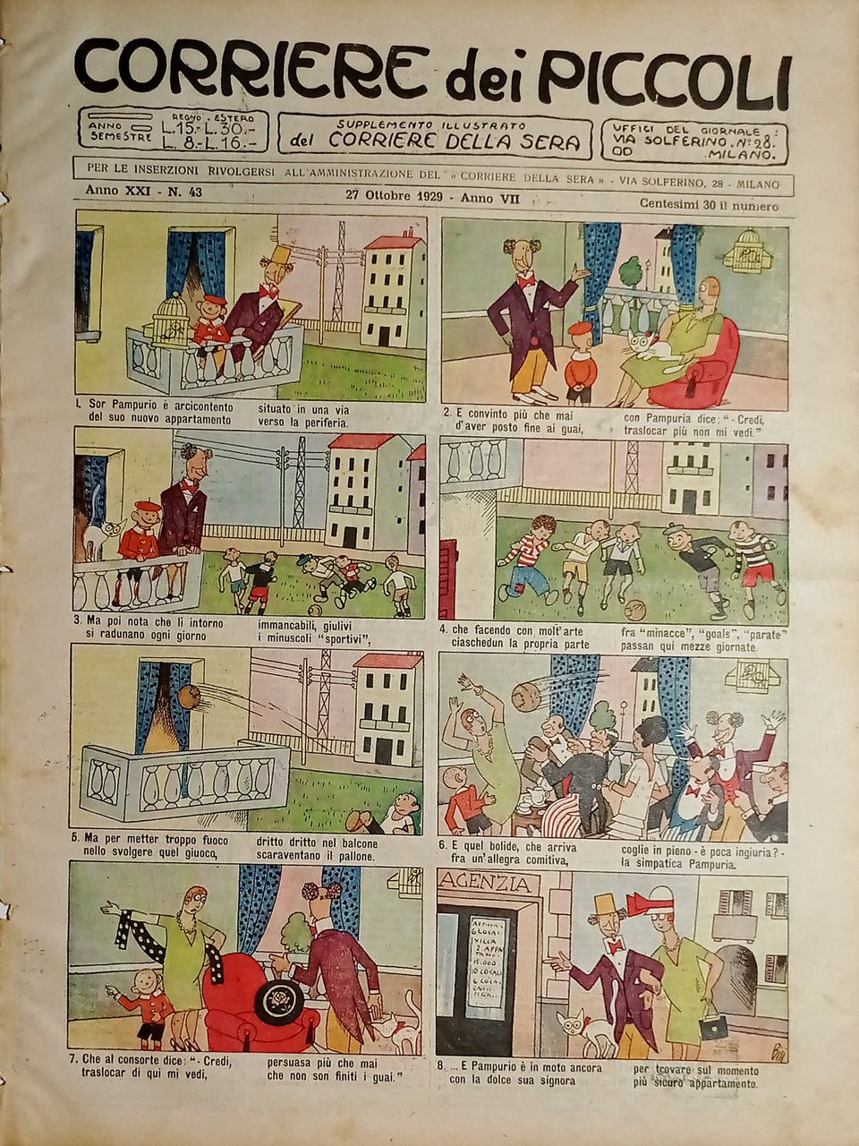 Libri Ragazzi - Corriere dei Piccoli N. 43 - 1929 …