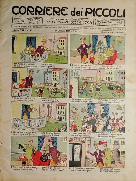 Libri Ragazzi - Corriere dei Piccoli N. 43 - 1929 …