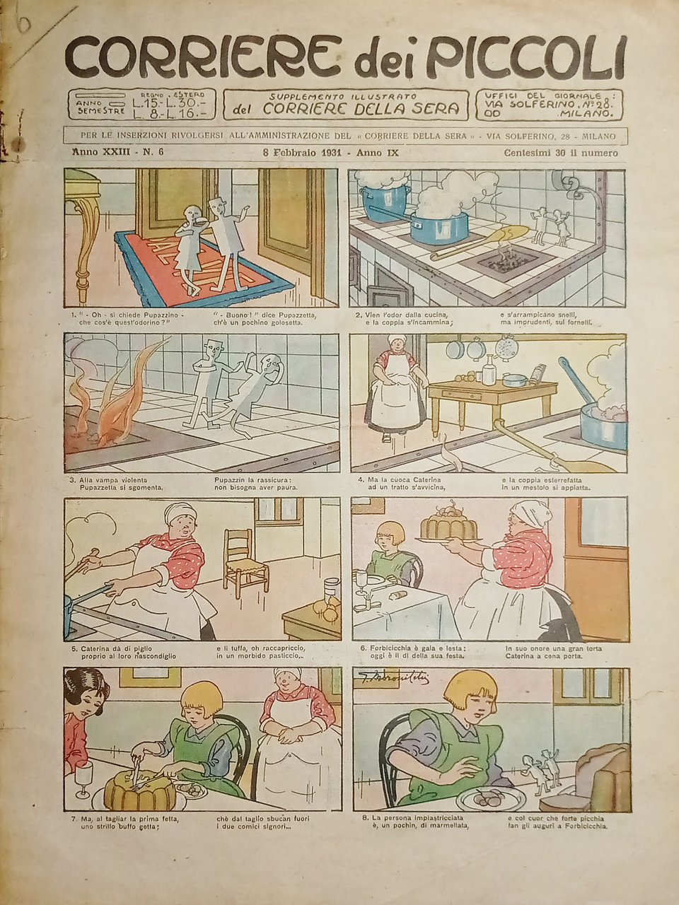 Libri Ragazzi - Corriere dei Piccoli N. 6 - 1931 …