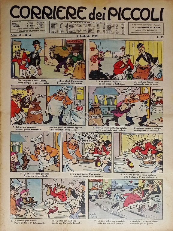 Libri Ragazzi - Corriere dei Piccoli N. 6 - 1959