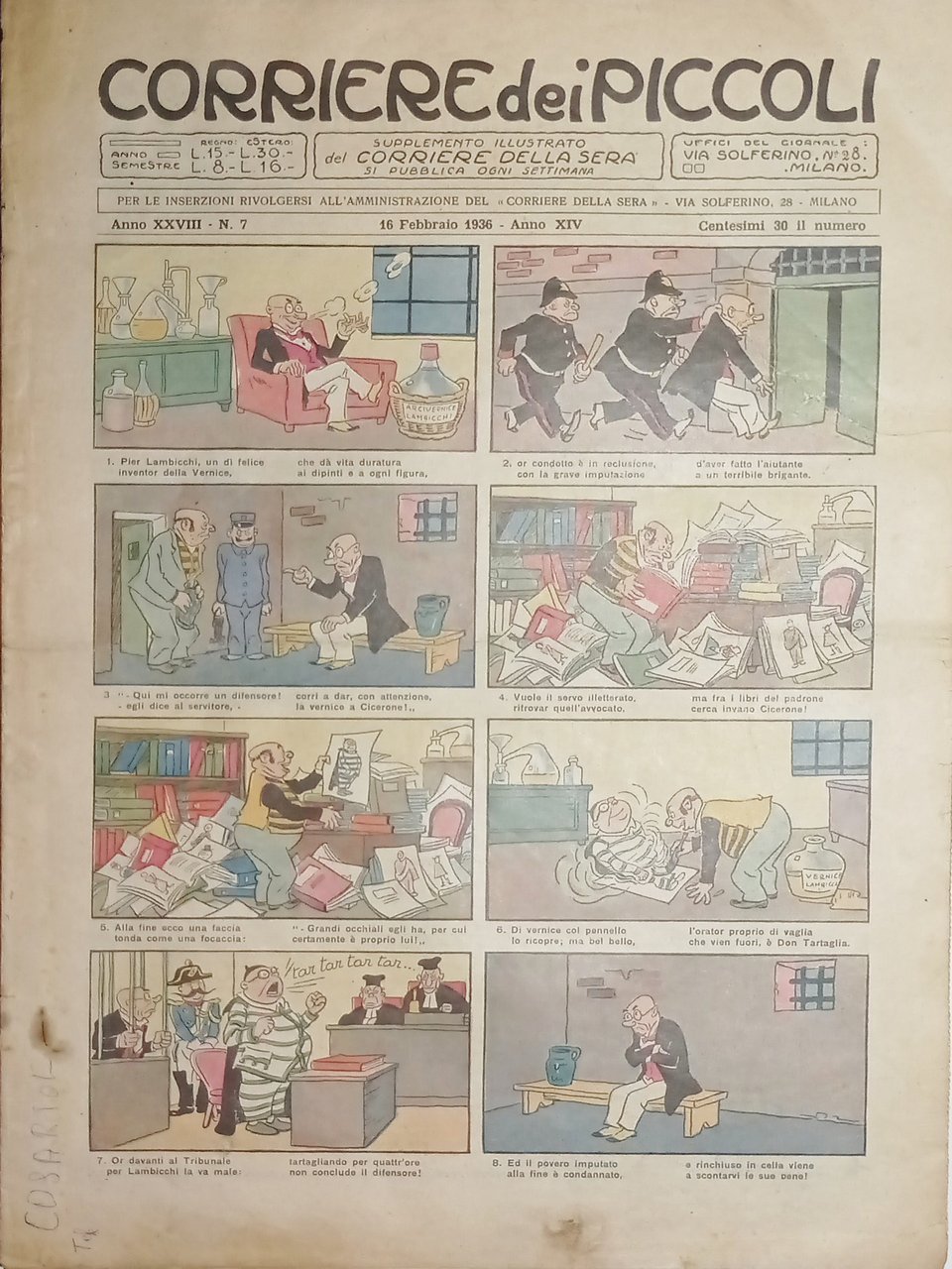 Libri Ragazzi - Corriere dei Piccoli N. 7 - 1936