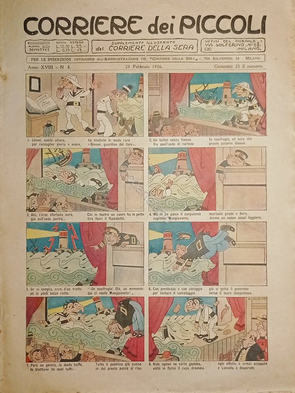 Libri Ragazzi - Corriere dei Piccoli N. 8 - 1926 …
