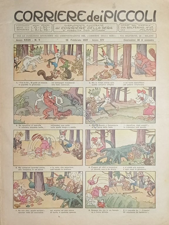 Libri Ragazzi - Corriere dei Piccoli N. 9 - 1937