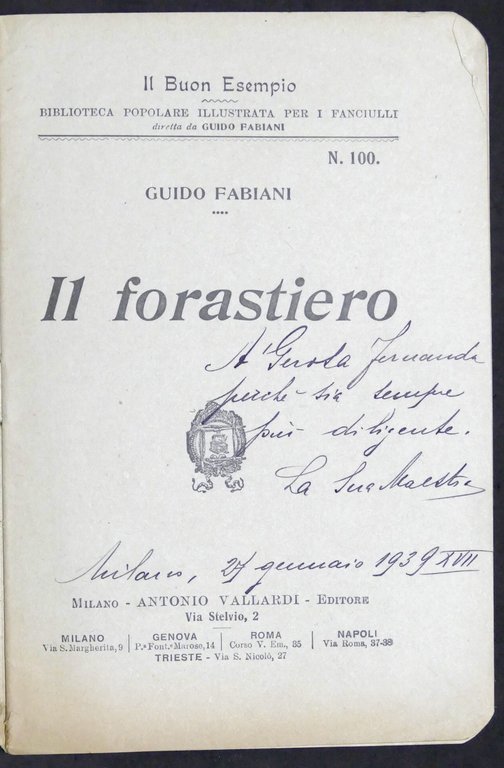 Libri ragazzi - Guido Fabiani - Il Forastiero - ed. …