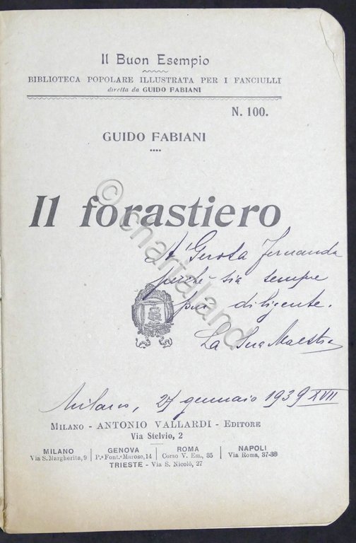 Libri ragazzi - Guido Fabiani - Il Forastiero - ed. …