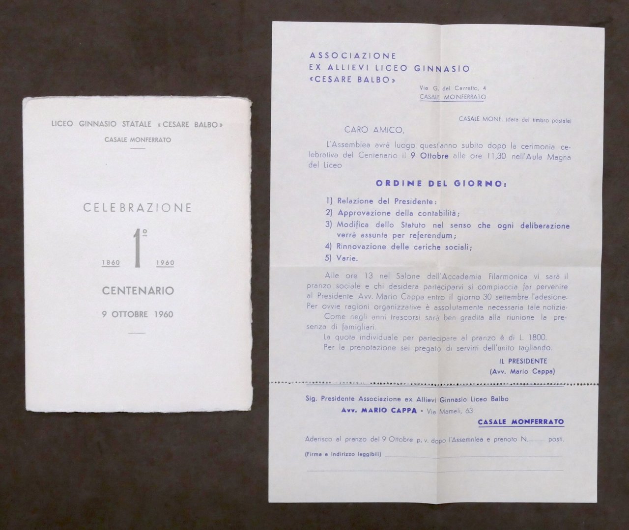 Liceo Cesare Balbo - Programma + Invito Celebrazione 1° Centenario …