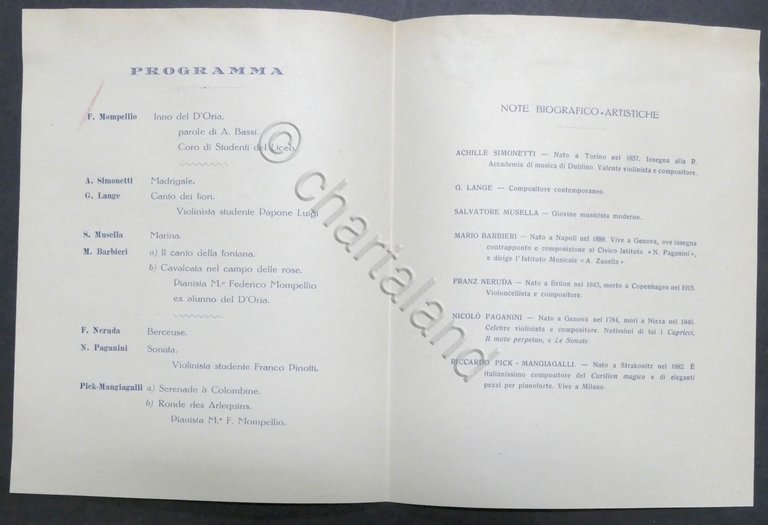 Liceo Ginnasio A. D'Oria - Genova - Programma invito del …