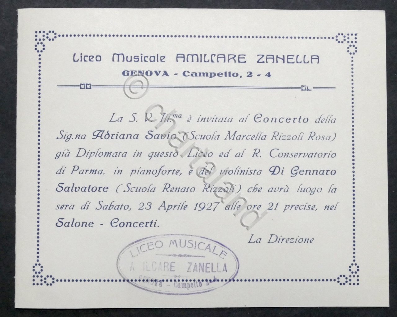 Liceo Musicale Amilcare Zanella di Genova - Programma Concerto - …