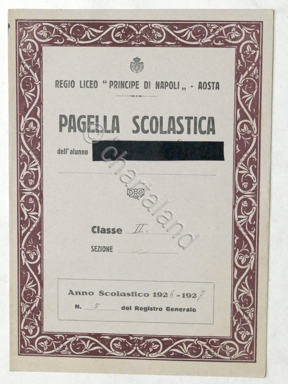Liceo Principe di Napoli - Aosta - Pagella Classe 2^ …