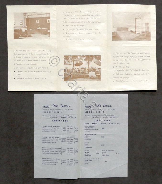 Lido Venezia - Brochure e listino Pensione Villa Teresa - … | Immagine Gallery 2