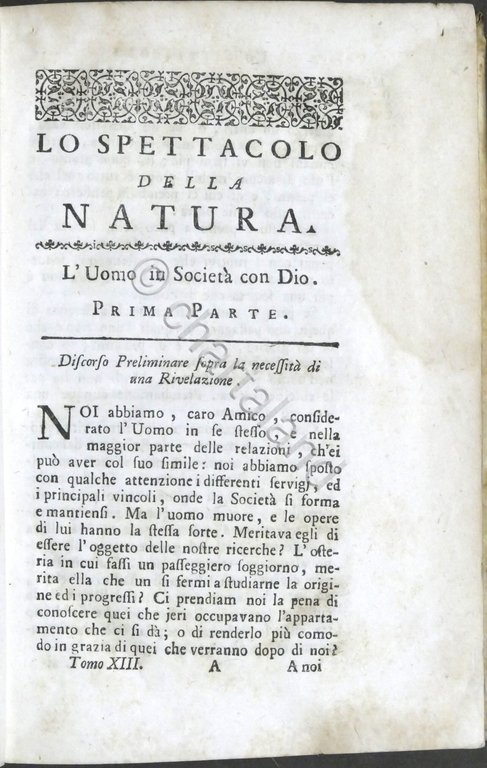 Lo spettacolo della natura - Trattenimenti storia naturale - Tomo …