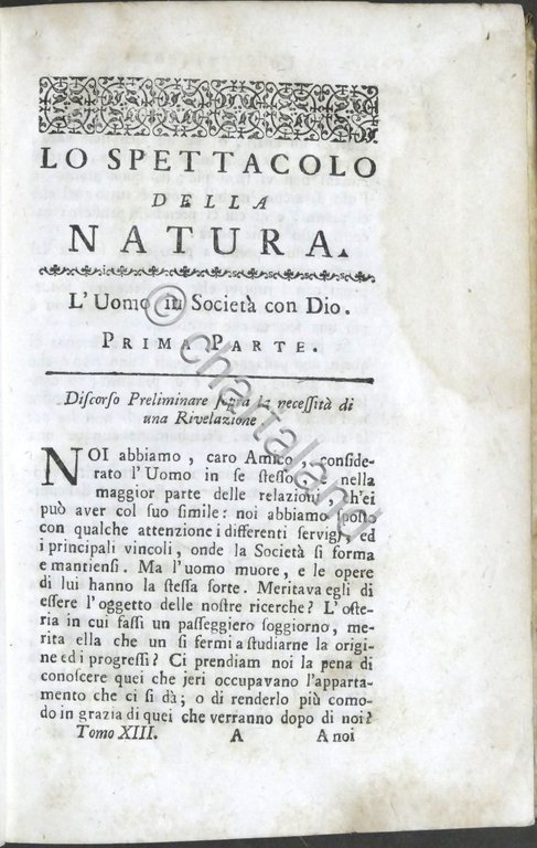 Lo spettacolo della natura - Trattenimenti storia naturale - Tomo …