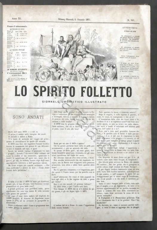 Lo Spirito Folletto - Giornale Umoristico Illustrato - Anno completo …