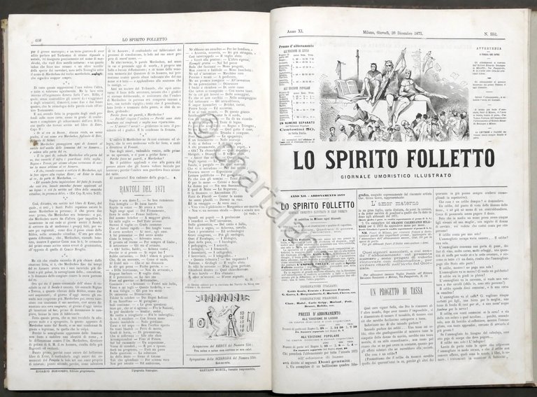Lo Spirito Folletto - Giornale Umoristico Illustrato - Anno completo …