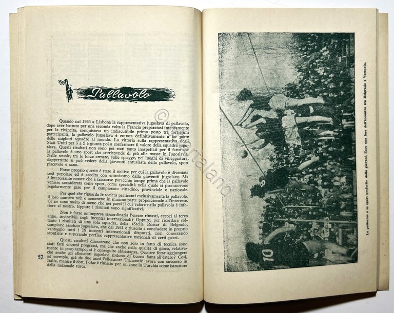 Lo Sport in Jugoslavia 1955 - ed. 1955