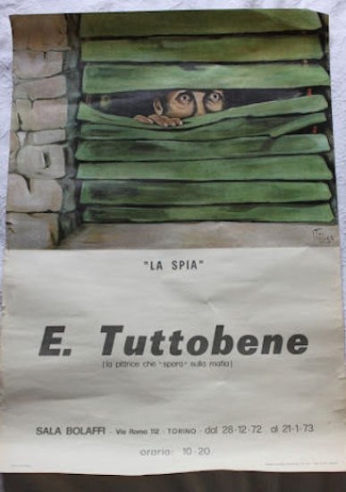 Locandina mostra di pittura - la spia E. Tuttobene - …