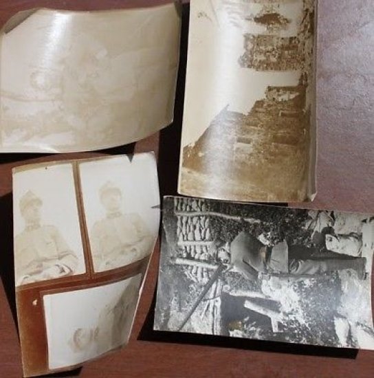Lotto 12 foto WWI uniformi militari trincea 1916 -A10