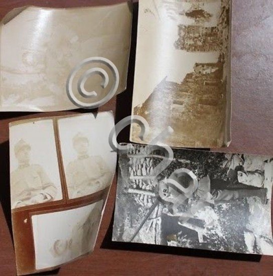 Lotto 12 foto WWI uniformi militari trincea 1916 -A10