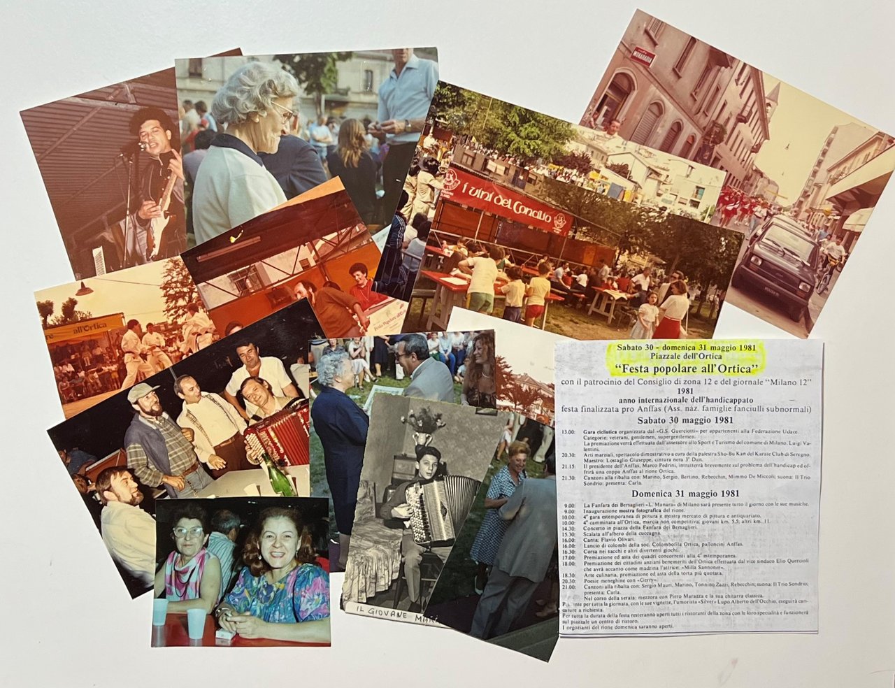 Lotto 14 Fotografie Commemorative - Festa Popolare all'Ortica - Maggio … | Immagine principale