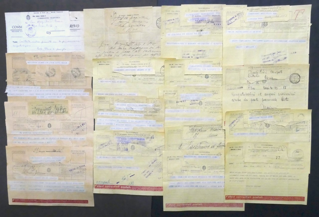Lotto 19 telegrammi di congratulazioni aviatore Cesare Magistrini | Immagine principale