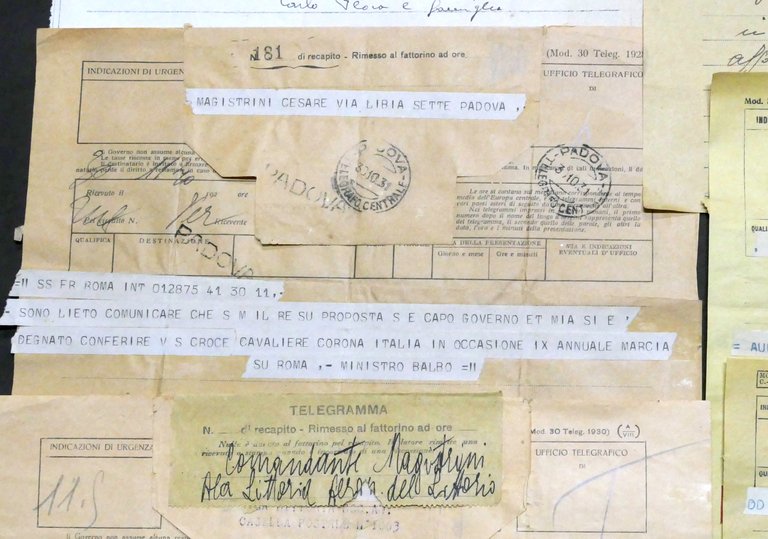 Lotto 19 telegrammi di congratulazioni aviatore Cesare Magistrini | Immagine Gallery 2