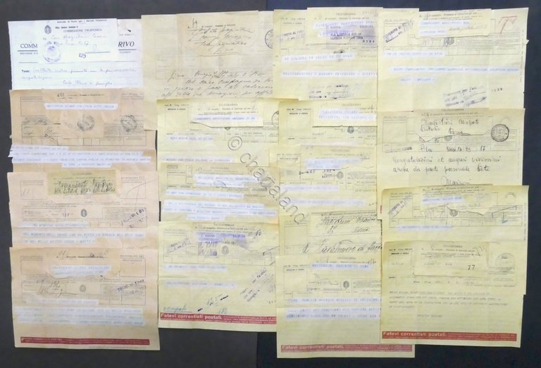 Lotto 19 telegrammi di congratulazioni aviatore Cesare Magistrini | Immagine Gallery 3