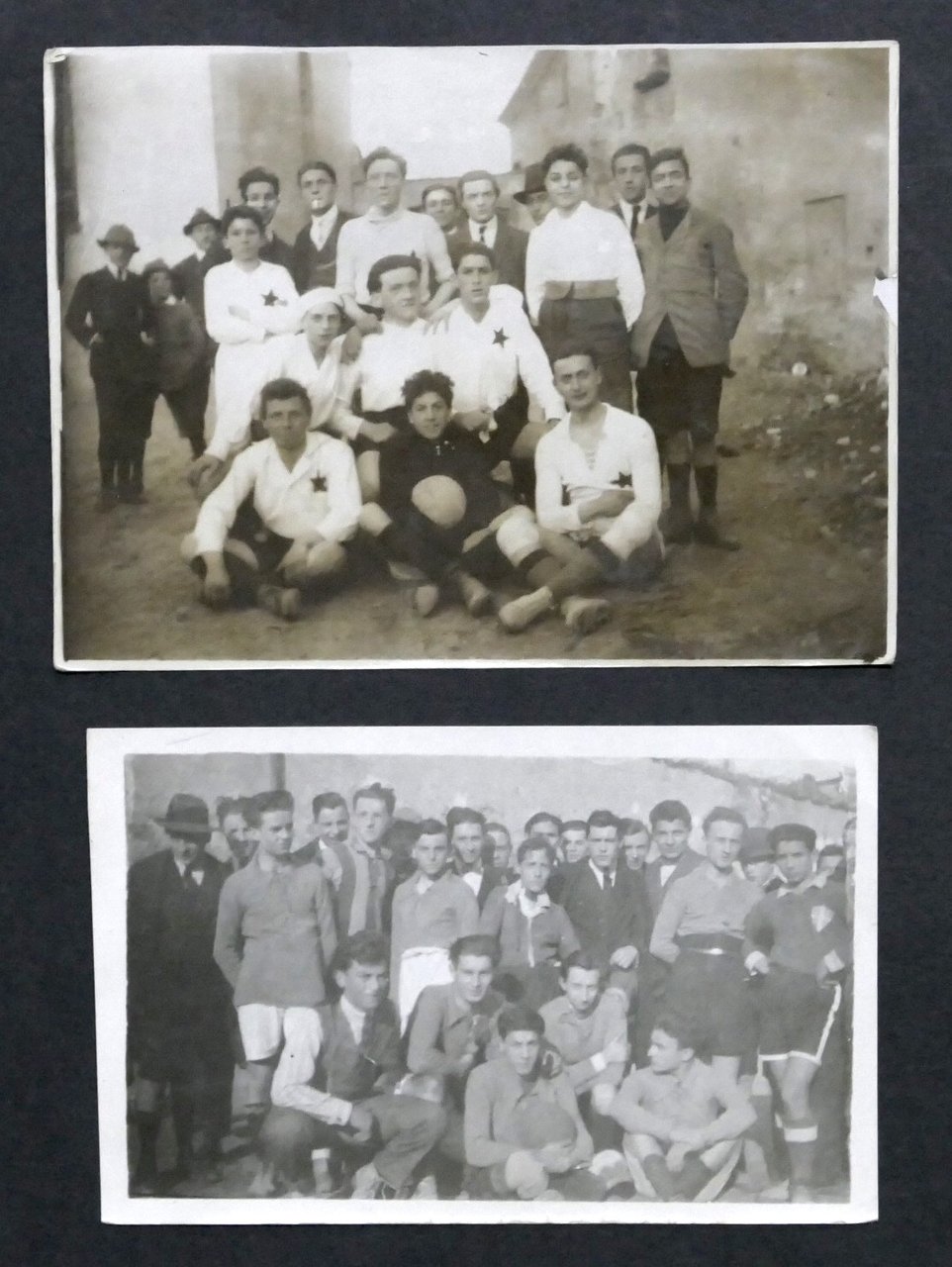 Lotto 2 fotografie squadra di calcio del Liceo Alfieri di …