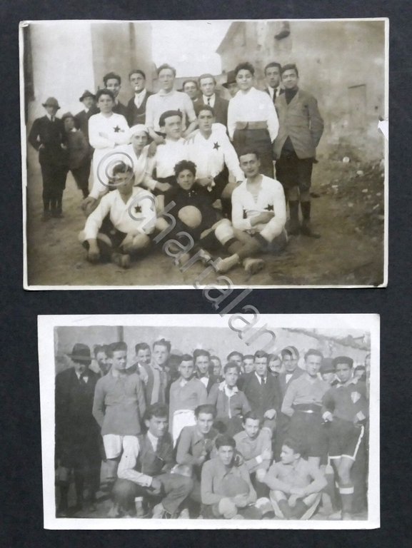 Lotto 2 fotografie squadra di calcio del Liceo Alfieri di …