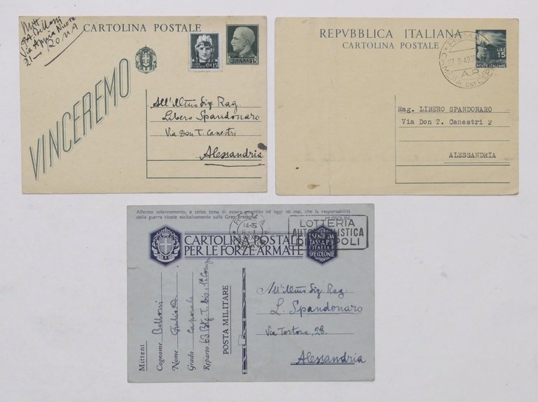 Lotto 3 autografi deputato Giulio Andrea Belloni a Libero Spandonaro … | Immagine Gallery 6