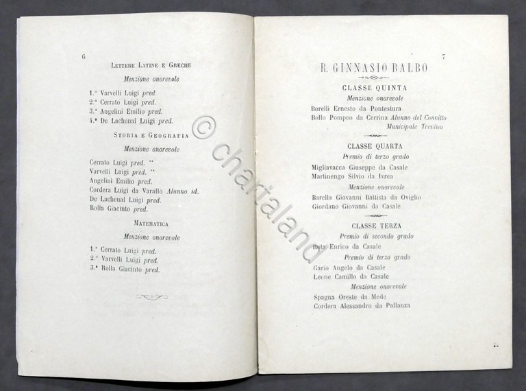 Lotto 4 Elenchi Allievi meritevoli Scuole di Casale Monferrato - …