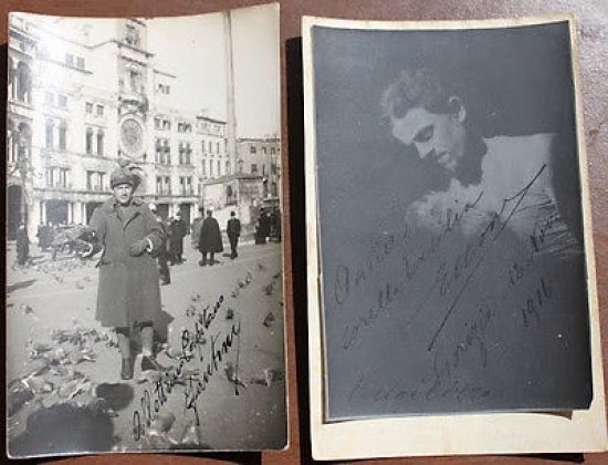 Lotto 4 foto WWI uniformi reparto chimico 1916 - A1