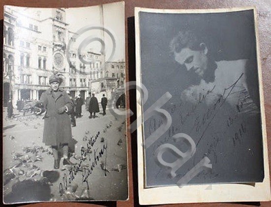 Lotto 4 foto WWI uniformi reparto chimico 1916 - A1