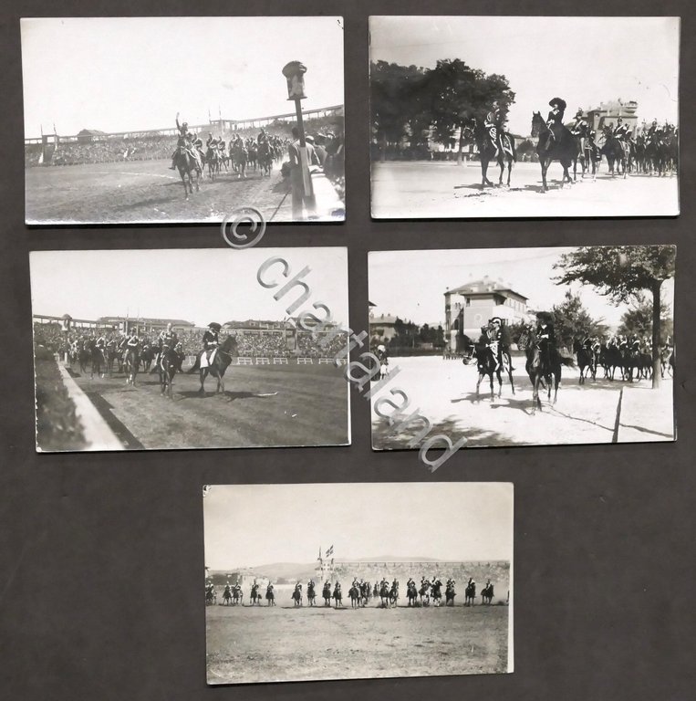 Lotto 5 fotocartoline Carosello Cavalleria Esercito Italiano - Torino 1930 …