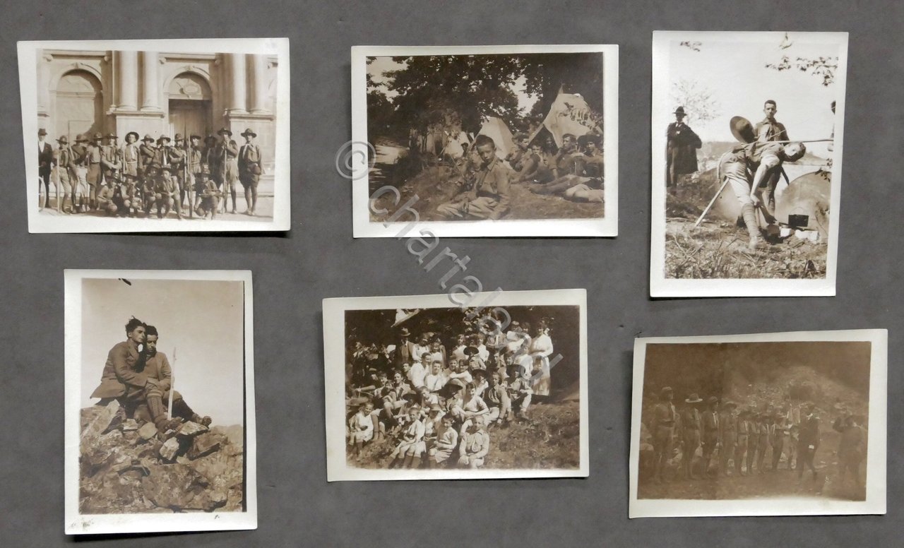 Lotto 6 Fotografie animate Boy Scout - anni '30