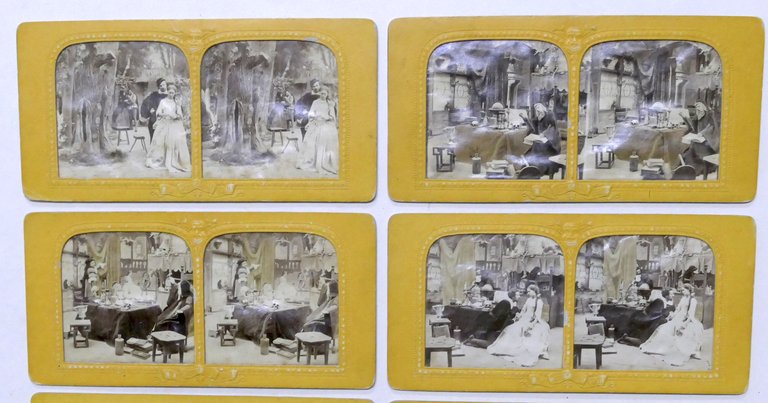 Lotto 7 fotografie stereoscopiche Opera Teatrale Fra Diavolo - fine …