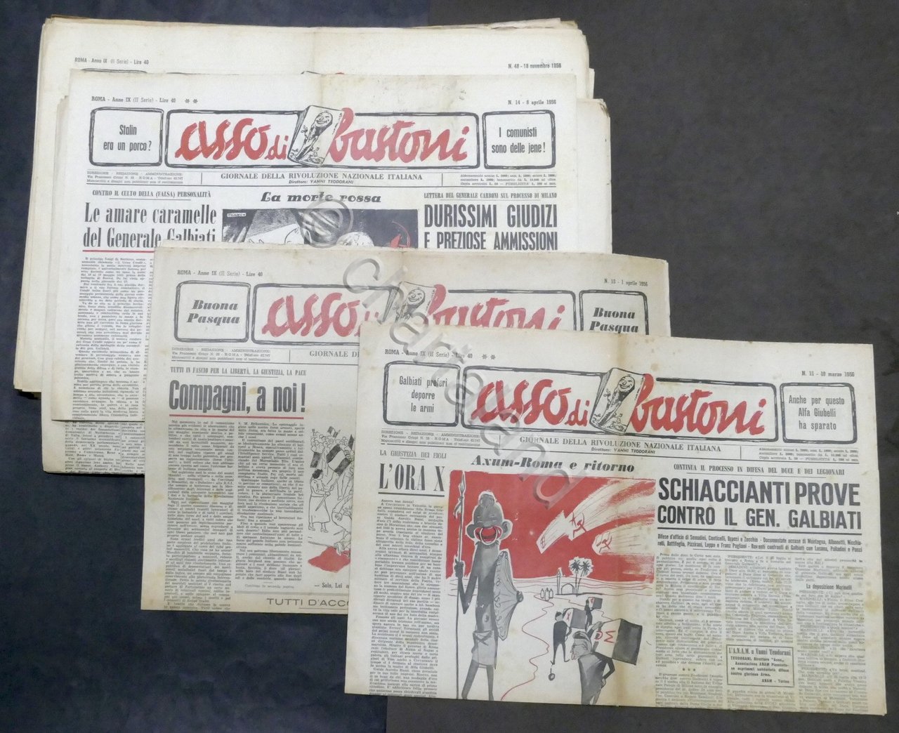 Lotto giornali Asso di Bastoni - 45 numeri - Anni …