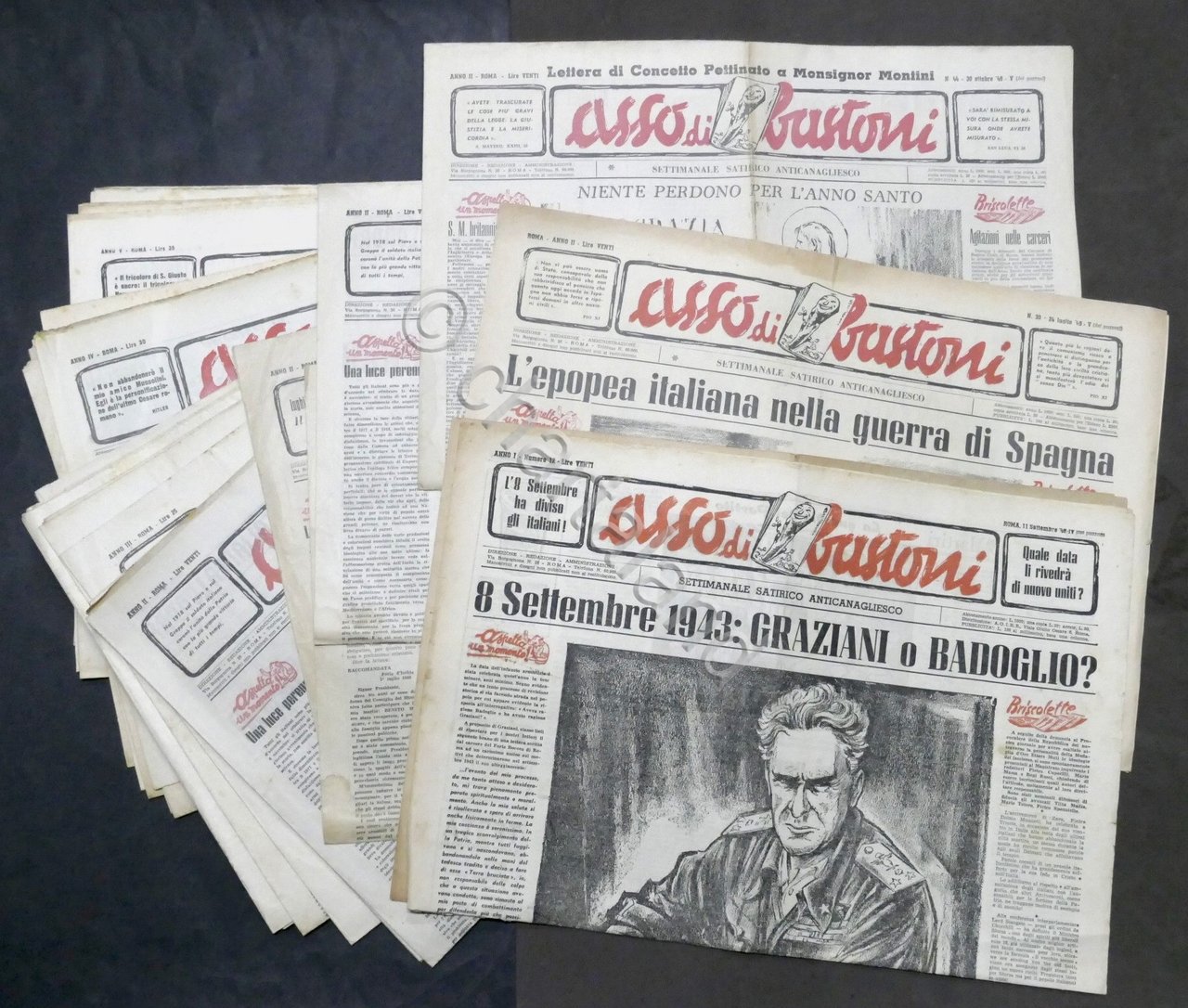 Lotto giornali Asso di Bastoni - 48 numeri - Anni …