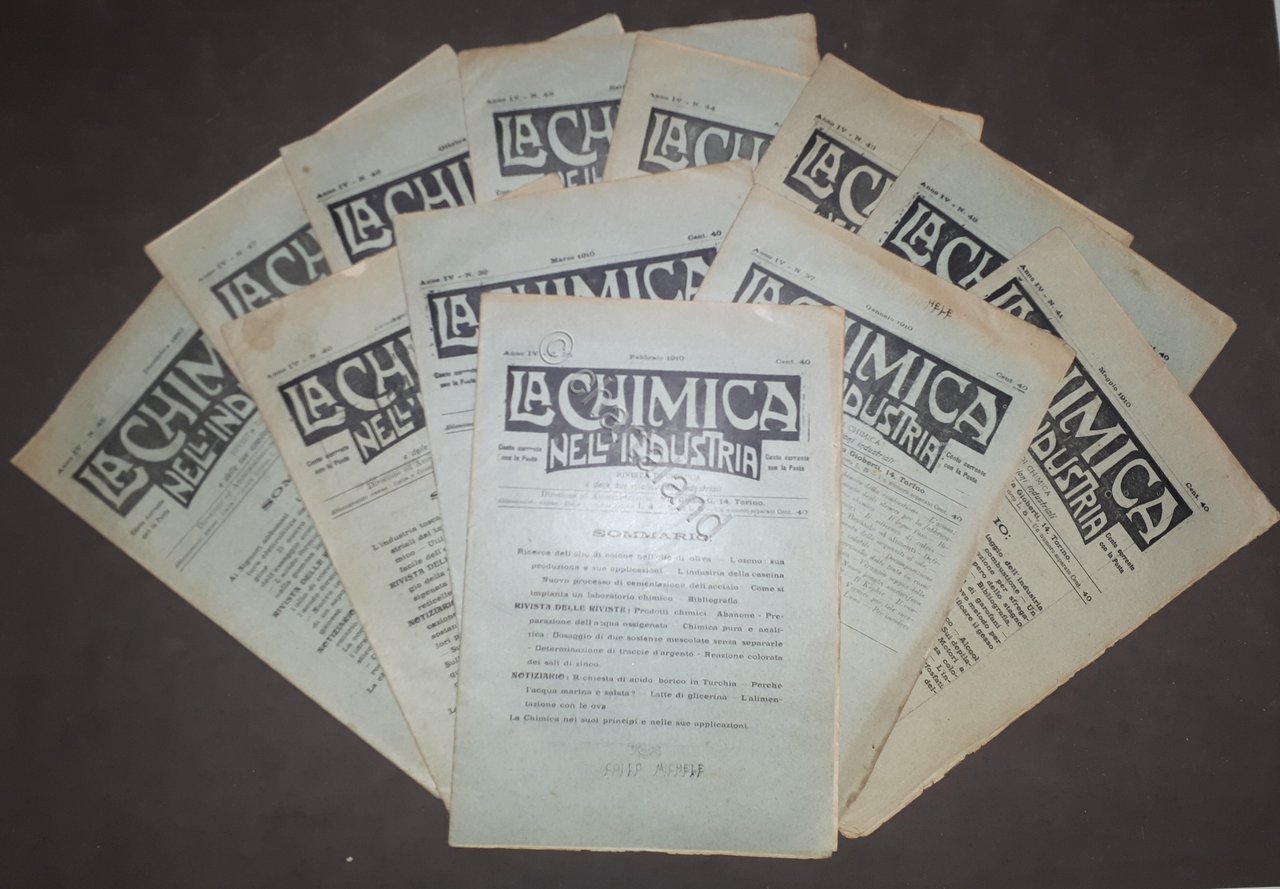 Lotto Rivista - La chimica nell'industria n. 12 fascicoli - …