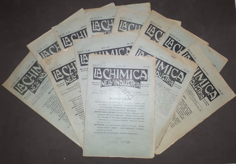 Lotto Rivista - La chimica nell'industria n. 12 fascicoli - Anno 1910