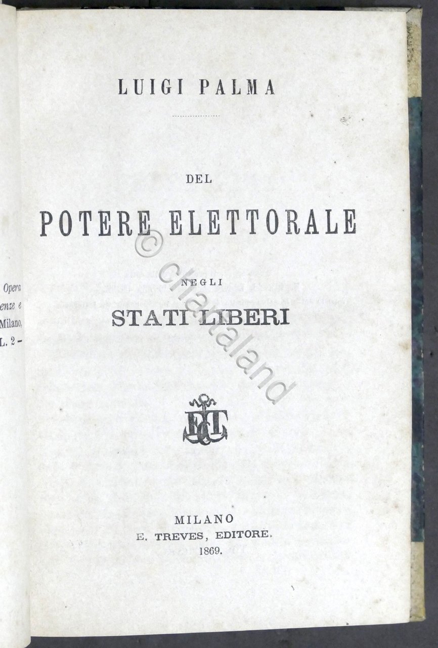 Luigi Palma - Del potere elettorale negli Stati liberi - … | Immagine principale
