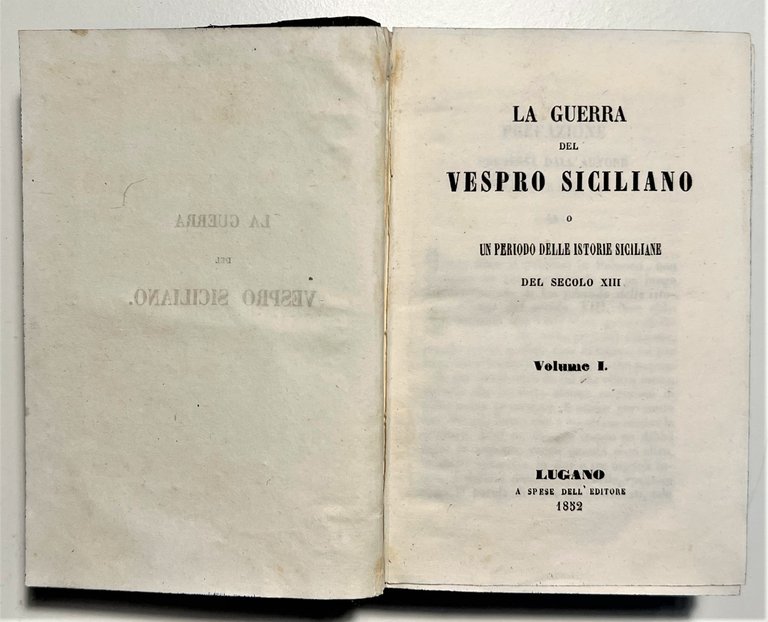 M. Amari - La Guerra del Vespro Siciliano - ed. 1852