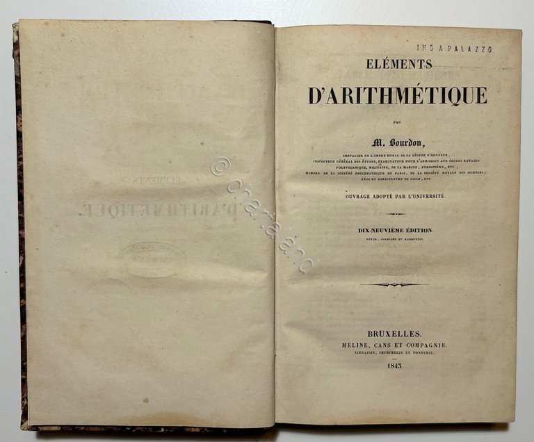 M. Bourdon - Elements D'Arithmetique - ed. 1843 | Immagine Gallery 6