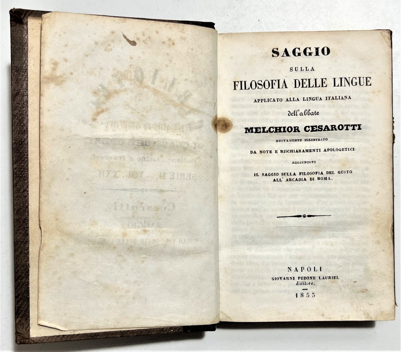 M. Cesarotti - Saggio sulla Filosofia delle Lingue - ed. …
