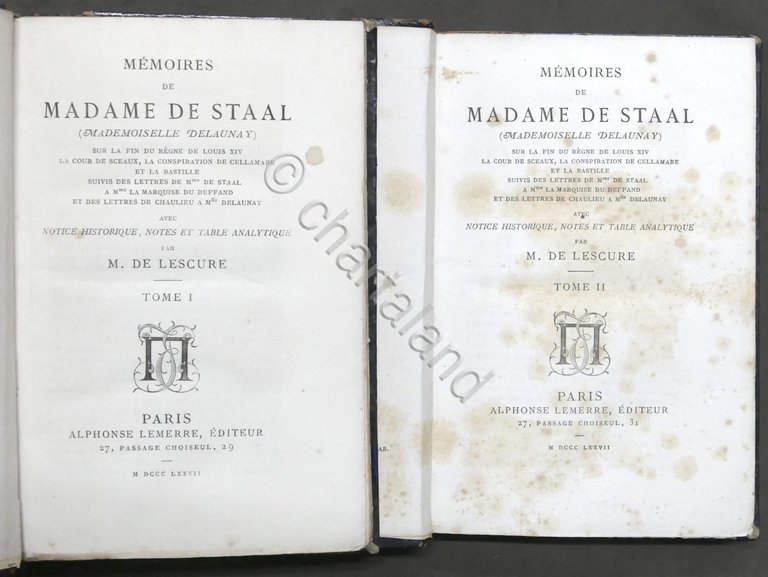 M. De Lescure - Memoires de Madame de Staal - …