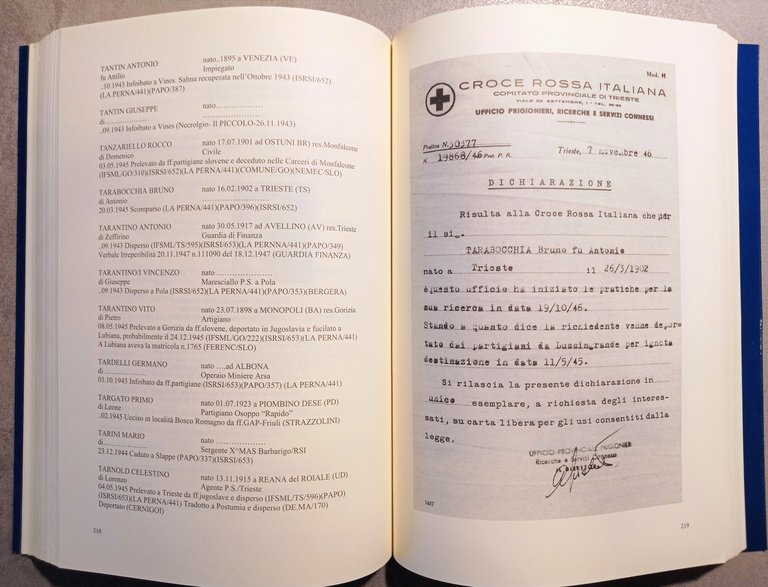 M. Pirina - Registro delle vittime del confine Orientale - …