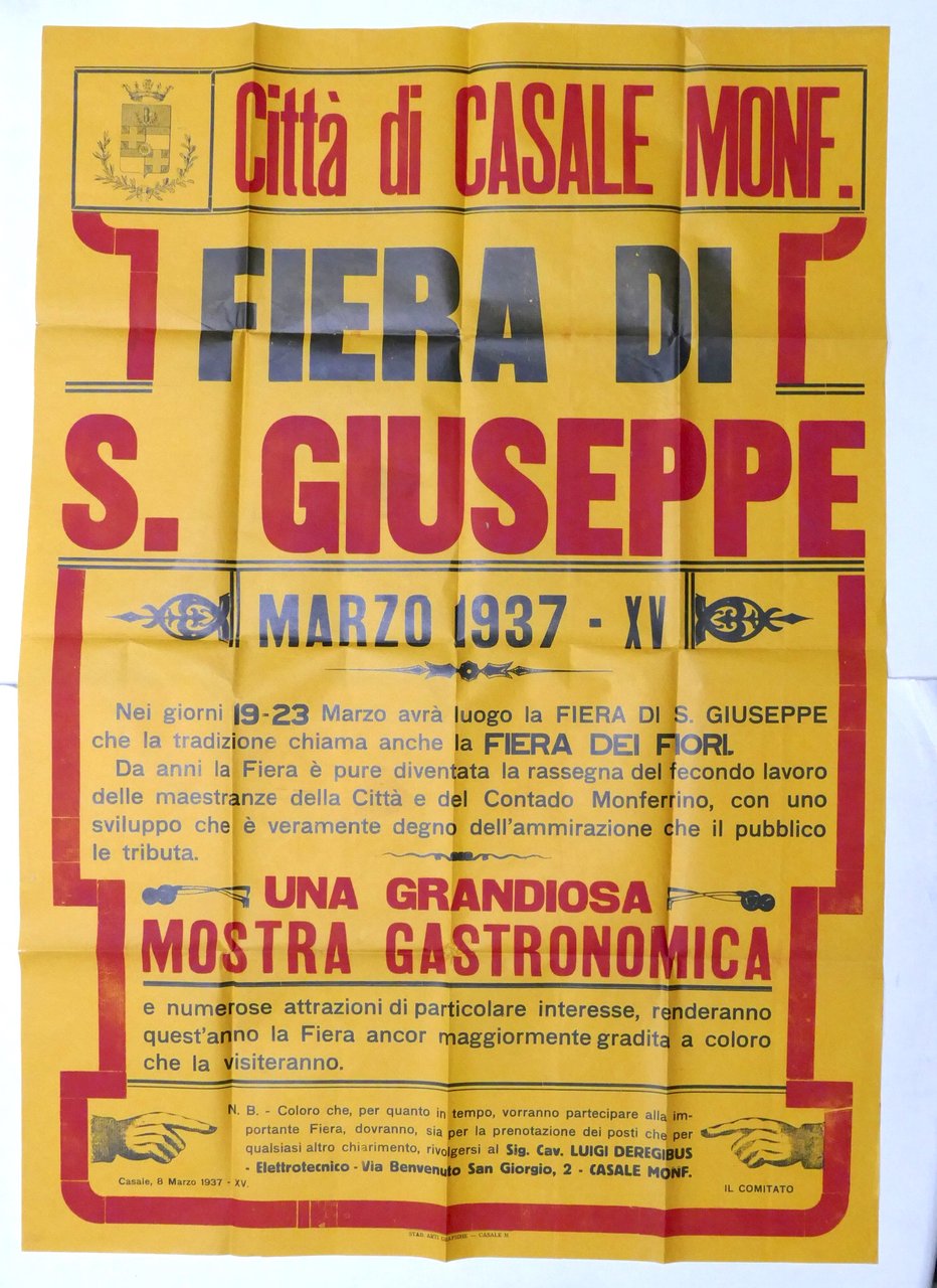 Manifesto Città di Casale Monferrato - Fiera di S. Giuseppe …