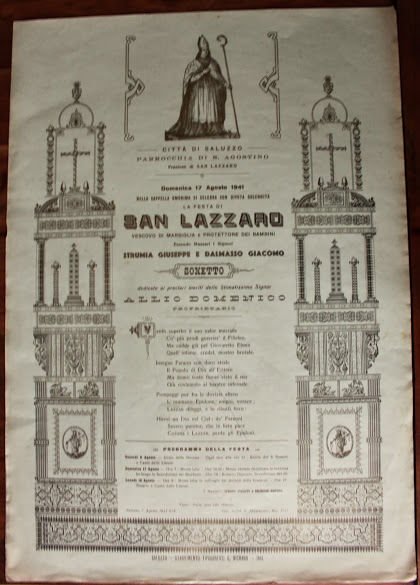 Manifesto devozionale - Vescovo San Lazzaro - S. Agostino parrocchia … | Immagine principale